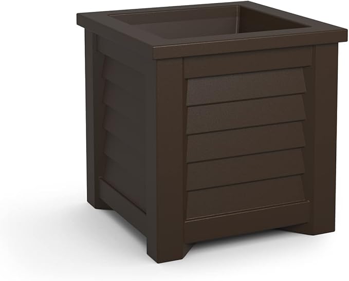 Mayne 5866-ES Lakeland Square Patio Planter, 16x16, Espresso
