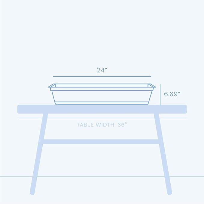 Bloem Dura Cotta 24" Basil Resin Rectangle Window Box Planter with Saucer Tray for Indoor and Outdoor Gardening