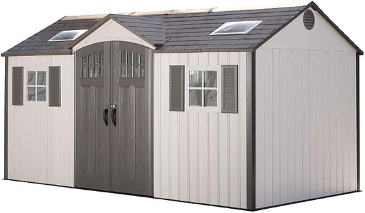 Lifetime 60138 Outdoor Storage Shed, Desert Sand, 15 x 8 Feet by Lifetime