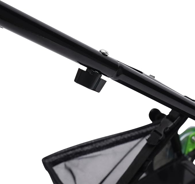 16-Inch 5-Blade Cordless Manual Reel Lawn Mower, Adjustable Handle Height Grass Cutter with Removable Grass Collection Basket and Non-Slip Sponge Handle, Non-Powered Detachable Lawn Mower - Image 7
