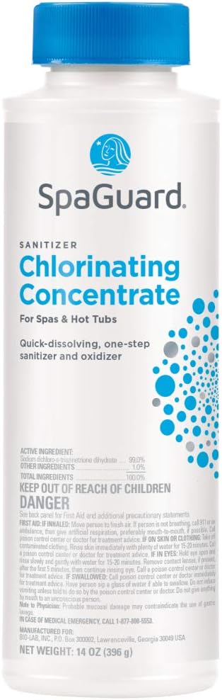 SpaGuard Spa Chlorinating Concentrate, 14 oz, Pack of 4, Advanced Spa Water Treatment for Hot Tubs and Spas, Quick Dissolving Oxidizer - Image 2