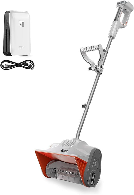 Litheli 20V Cordless Snow Shovel with Adjustable Handle, 13-Inch Brushless Battery-Powered Snow Blower with 4.0Ah Battery for Driveways, Sidewalks, Decks & Patios by Litheli