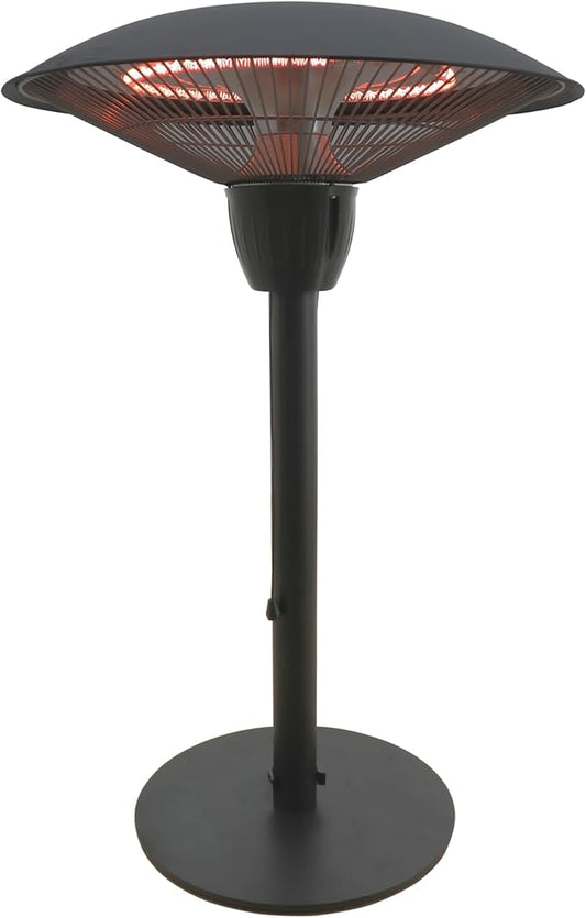 Westinghouse Table Top Outdoor Electric Patio Heater with Aluminum Reflector, Water Resistant, Auto Shut Off Tip Over Switch & Overheat Protection, Infrared Heater for Balcony, Backyard, Deck, & More