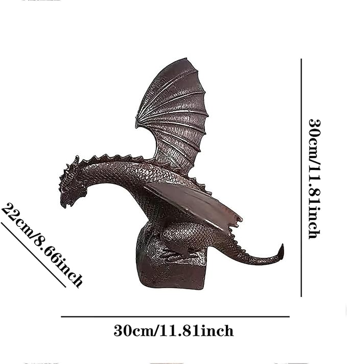 Outdoor Dragon Water Fountain - Spitting Dragon Garden Statue for Koi Ponds, Patios & Water Features (Weatherproof Design)