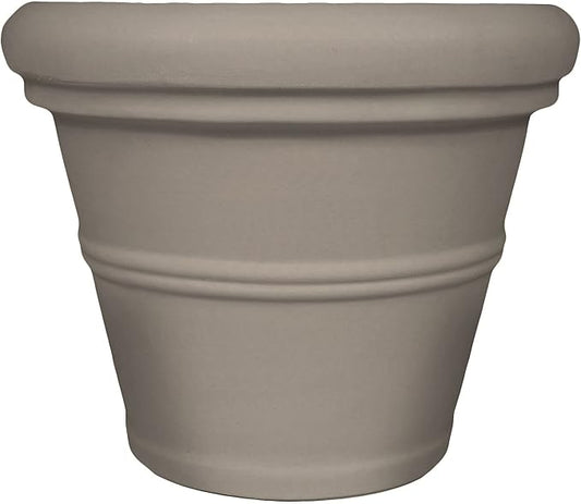 Tusco Products Rolled Rim Garden Planter, 36-inch, Safari