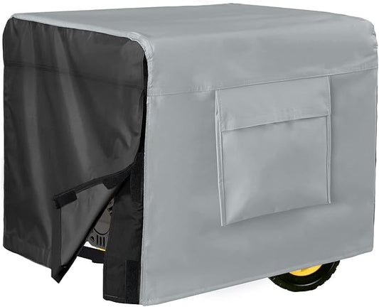 Porch Shield Waterproof Generator Cover - Heavy Duty Cover for Portable Generator 5500 to 15000 Watt (38L x 28 W x 30H inches, Black & Gray) by PorchShield