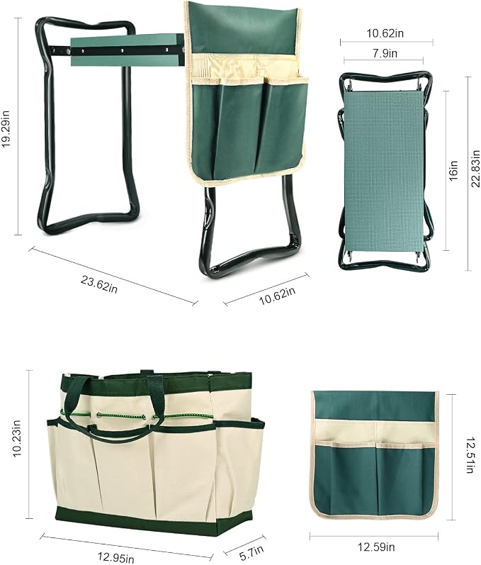 KVR Garden Bench for Kneeling and Sitting Foldable Garden Kneeler and Seat Heavy Duty, Gardener Gifts Ideas for Women Mom Grandma - Image 3