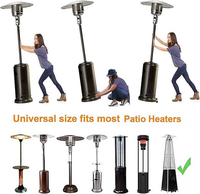 Outdoor Patio Heater Propane Universal Patio Heater Wheel Kit Pati o H eater Replacement Parts outdoor Heaters for Heater Propane Easy to Move/Install