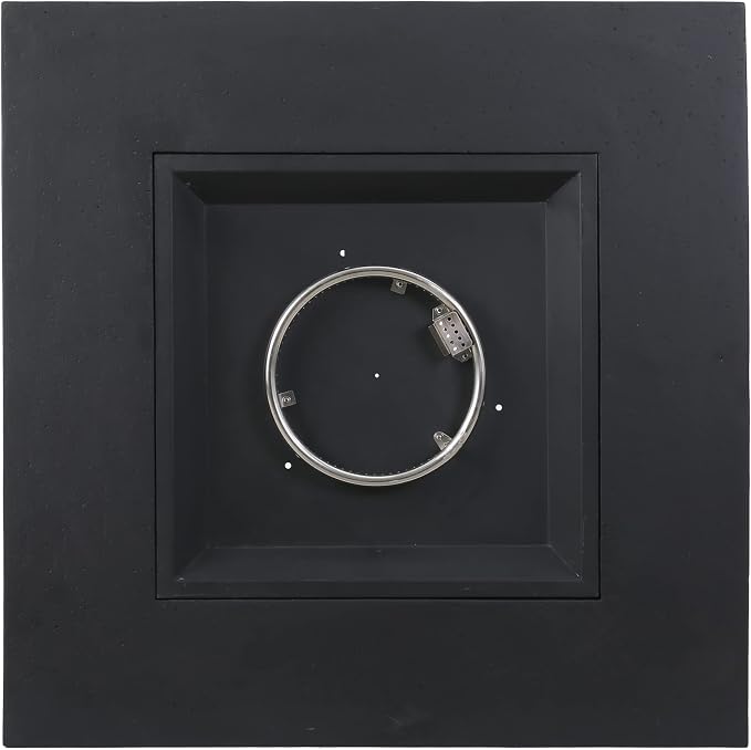 Christopher Knight Home Aidan Outdoor 50,000 BTU Square Fire Pit (No Tank Holder) - Lightweight Concrete - Dark Gray - Image 4