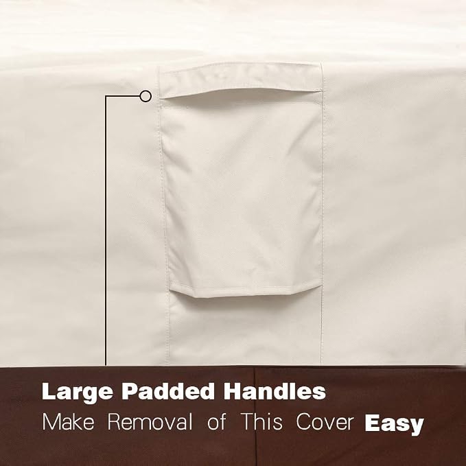 Vailge Patio Chair Covers, Lounge Deep Seat Cover, Heavy Duty and Waterproof Outdoor Lawn Patio Furniture Covers (Large, Beige & Brown) - Image 5