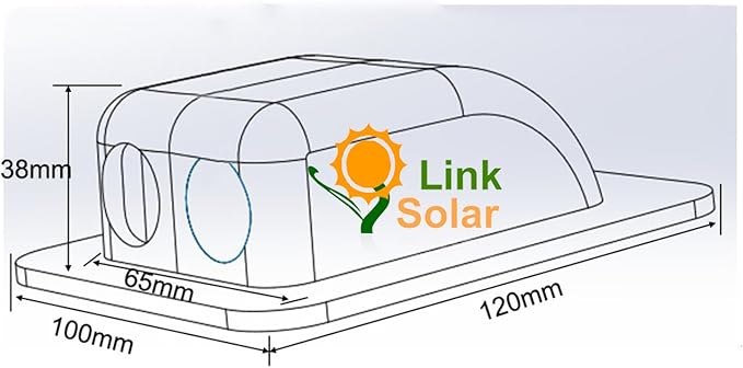 Weatherproof ABS Solar Double Cable Entry Gland,Curved Cable Connector for All Cable Types 2mm?? to 6mm?? for Rv, Campervan, Boat (Black) - Image 2