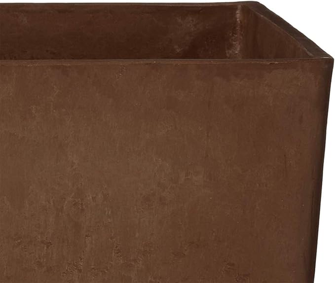 Arcadia Garden Products PSW UFH41C Contemporary Tall Square Planter, 16 by 16 by 32", Chocolate