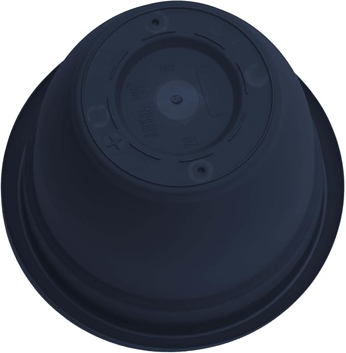 Bloem Ariana 10" Navy Round Self-Watering Resin Planter Pot - Rolled Rim Indoor and Outdoor Gardening Planter