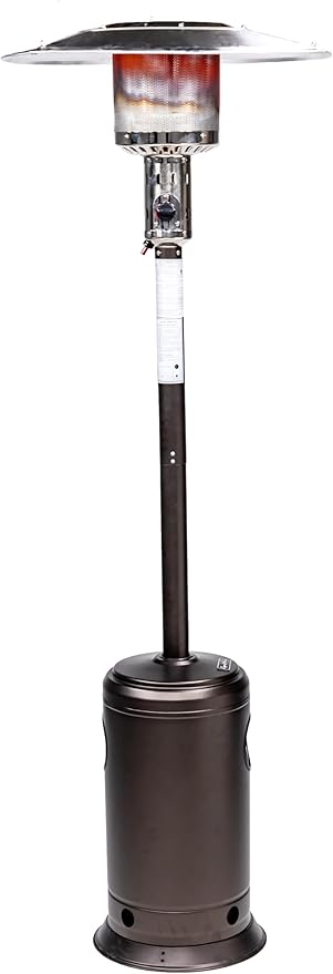 Outdoor Heaters for Patio, 47000 BTU Propane Patio Heater with Wheels, 88" Tall Buddy Heater with Safety Tilt Switch for Backyard Home Garage and Commercial, Mocha