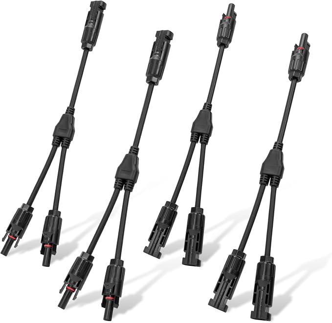 ECO-WORTHY 2 Pair Solar Connectors 30A Y Branch Parallel PV Adapter Cable Wire Plug Tool Kit for Solar Panel by ECO-WORTHY