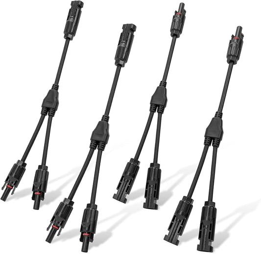 ECO-WORTHY 2 Pair Solar Connectors 30A Y Branch Parallel PV Adapter Cable Wire Plug Tool Kit for Solar Panel by ECO-WORTHY