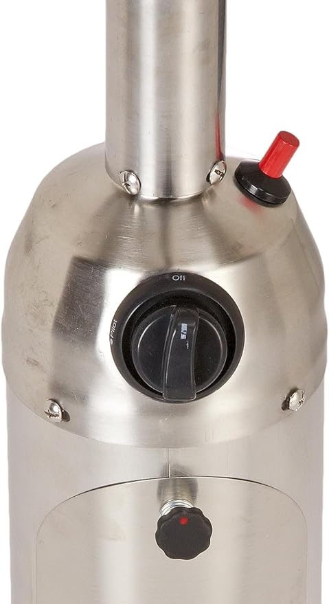 Portable Patio Heater Outdoor Tabletop Lightweight Propane 10,000 BTU Auto-Shutoff Valve CSA Approved - Stainless Steel