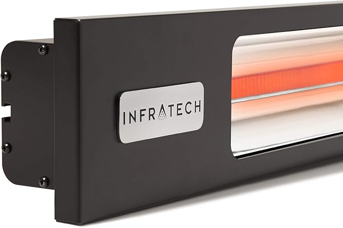 Infratech SL-4024 Slimline 63.5" Single Element Fixture 4000 Watt, 240 Volt, Black Finish