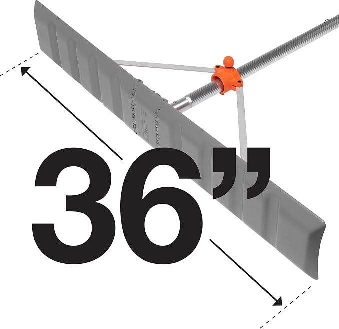 EZ Smart Snow Roof Rake w 16ft Pole, Easy Snow Removal from Roof, Prevents Ice Dams, Quick Assembly, 36 Inches Wide, 21 Foot Reach, Designed in The USA - Image 7