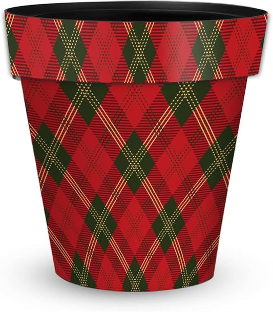 Briarwood Lane Christmas Plaid Medium Planter