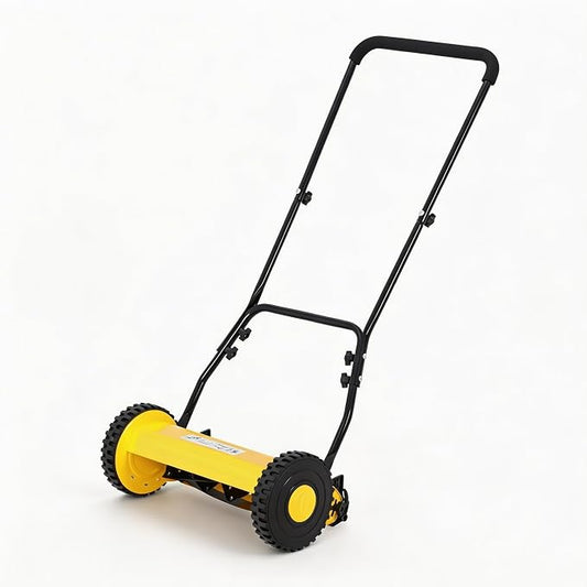 16" Push Lawn Mower, Manual Hand Push Lawn Mower Without Grass Catcher, Lightweight & Portable Walk-Behind Mower for Small Yards, Garden & Patio by Unknown