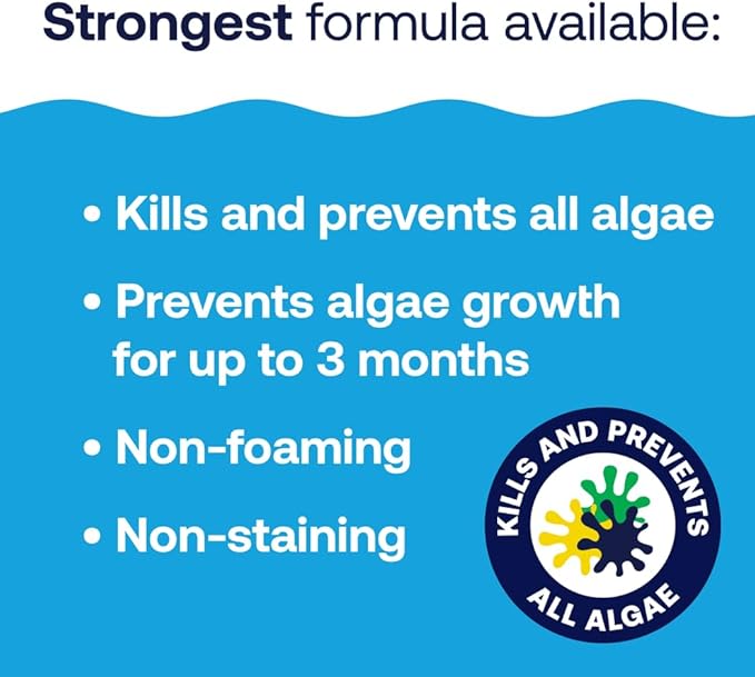 HTH 67244 Swimming Pool Care Algae Guard Ultra - Long Lasting Formula, Eliminates & Prevents Green, Black, and Mustard Algae, Fast Acting & Effective Swimming Pool Chemical, 32oz - Image 5