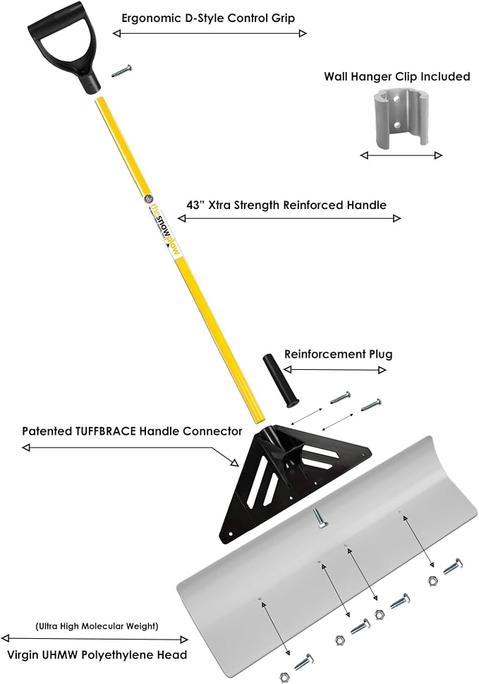 The SnowPlow Snow Pusher - 18in.W, Model Number 14A7A5BA011 - Image 9