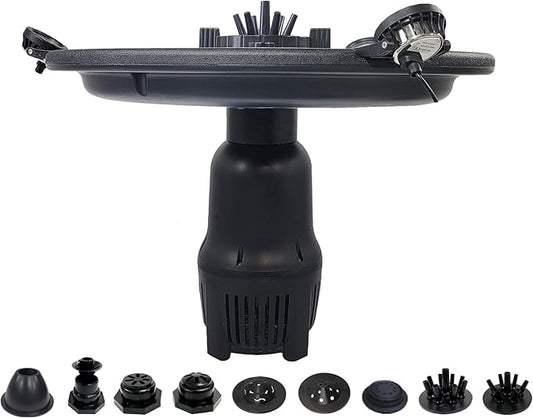 HALF OFF PONDS Floating Fountain, 1 HP Pond Aerator, 100 ft Cord, 15,000 GPH Water Pump, 13 Spray Patterns, White LED Lights, Energy-Efficient, for Large Ponds, Lakes & Water Gardens