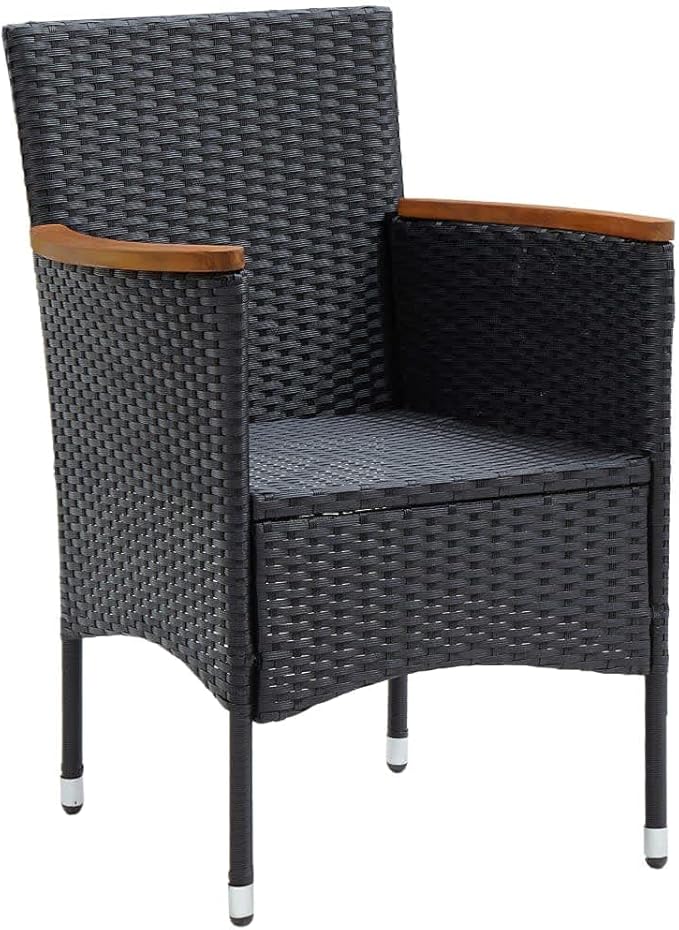 9 Piece Patio Dining Set with Cushions, Outdoor Lounge Sets Sectional Sofa Outdoor Sofa Sets Front Porch Furniture for Exhibition Poolside Piazza Garden Poly Rattan Black