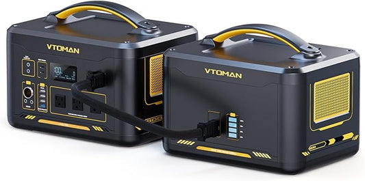 Vtoman 3096Wh Solar Generator with Extra Battery Included, 1800W (Peak 3600W) LiFePO4 Battery Power Station for Power Outages, RV, Camping, Emergencies by VTOMAN