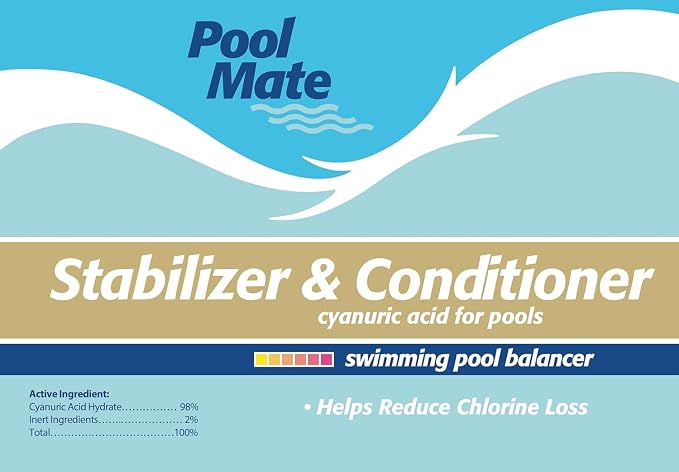 Pool Mate 28-Pounds Premium Pool Stabilizer and Conditioner, Concentrated Cyanuric Acid for Pools, Helps Chlorine Last Longer - Image 3