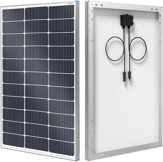 Renogy 100W Solar Panel N-Type, 12V 100 Watt Solar Panel 16BB 25% High-Efficiency, N-Type Solar Panels for RV Marine Boat Trailer Camper Rooftop Farm and Other Off-Grid System by RenogySolar