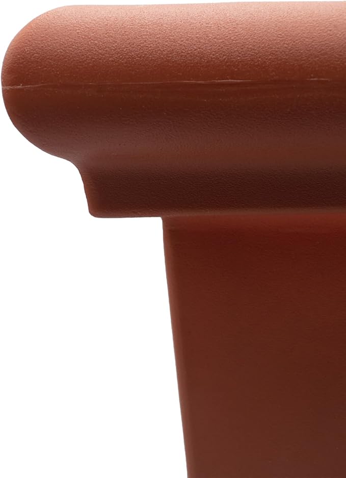 The HC Companies Terrazzo Square Plant Pot w/Drainage - Classic Planters for Outdoor Plants & Indoor Plants - Large UV-Resistant Plastic Pots for Plants (24”, Clay, Pack of 1)