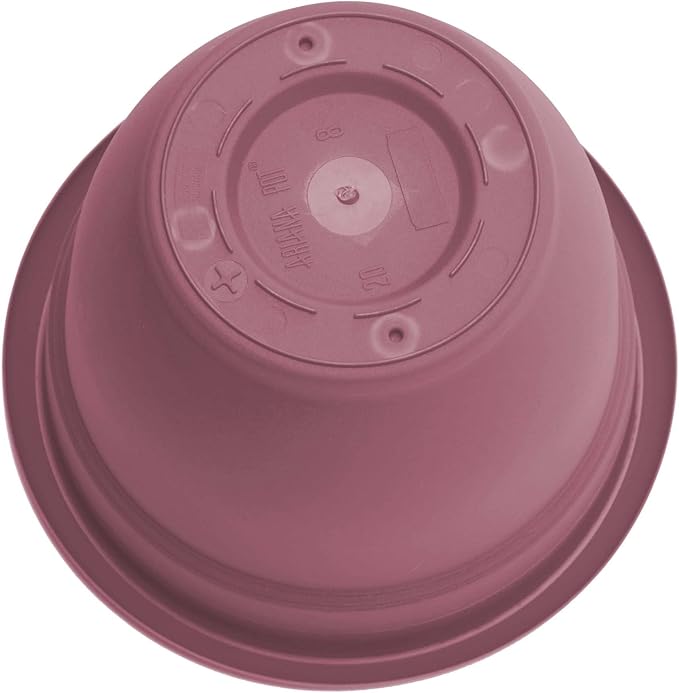 Bloem Ariana 6" Dusty Rose Round Self-Watering Resin Planter Pot - Rolled Rim Indoor and Outdoor Gardening Planter
