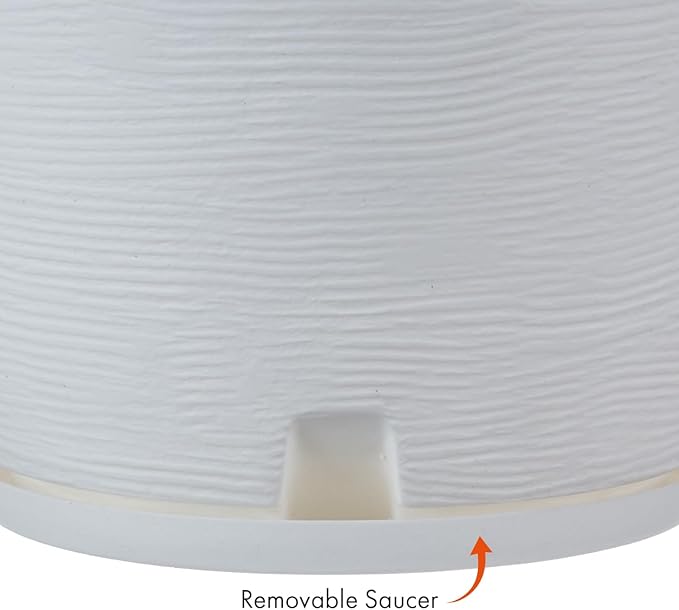 Floridis Planter, Set of 3, Outdoor/Indoor, Plastic Resin (White)