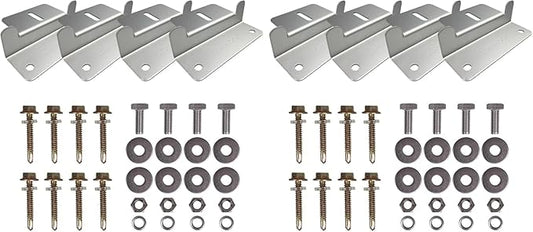 Renogy 2 Sets Solar Panel Mounting Z Brackets Lightweight Aluminum Corrosion-Free Construction for RVs, Trailers, Boats, Yachts, Wall and Other Off Gird Roof Installation, 2 Count by RenogySolar