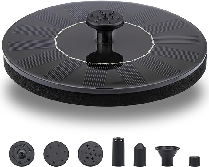 LAWOHO Solar Fountain Pump 1.5W Upgraded Submersible Solar Water Fountain Panel Kit for Bird Bath,Small Pond,Garden and Lawn