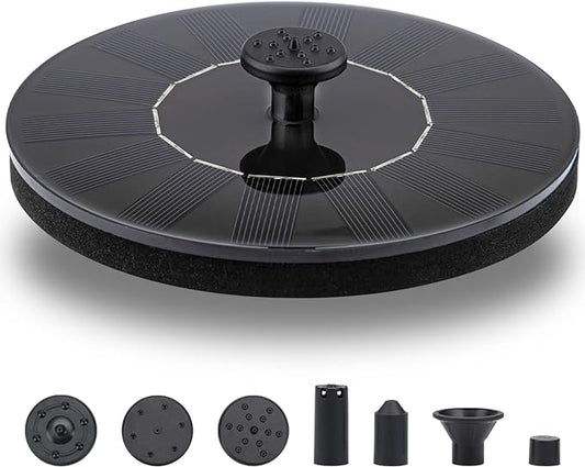 LAWOHO Solar Fountain Pump 1.5W Upgraded Submersible Solar Water Fountain Panel Kit for Bird Bath,Small Pond,Garden and Lawn