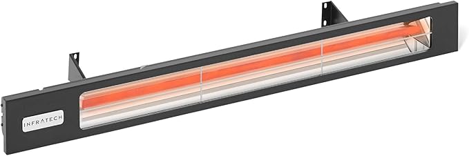 Infratech SL-4024 Slimline 63.5" Single Element Fixture 4000 Watt, 240 Volt, Black Finish