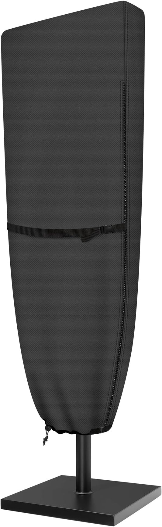 ULTCOVER Patio Parasol 600D Waterproof Outdoor Market Extra Large Umbrella Cover - Fits Double-Sided Umbrella 13-15 Feet, Black by ULTCOVER