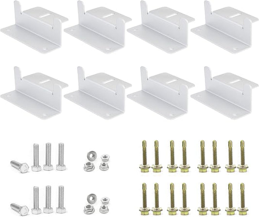 ECO-WORTHY 8 Units Solar Panel Mounting Brackets,Z Bracket Sets Lightweight Aluminum Corrosion-Free for RV, Trailer, Boat, Yachs, Wall and Other Off Gird Roof,2 Set of 4 Units by ECO-WORTHY