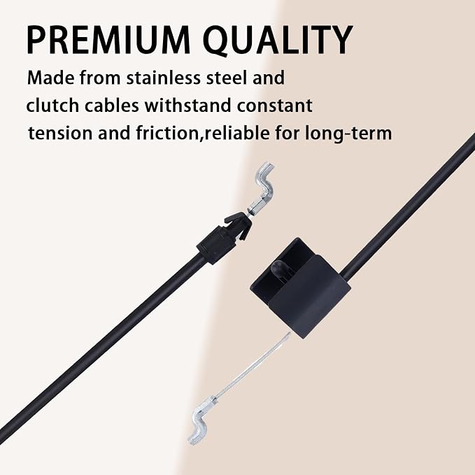158152 582991501 Lawn Mower Throttle Cable Compatible with Husqvarna Poulan Pro AYP Craftsman Weed Eater Walk-Behind Lawn Mower, 582991501 532158152 Engine Zone Control Cable Replacement - Image 4