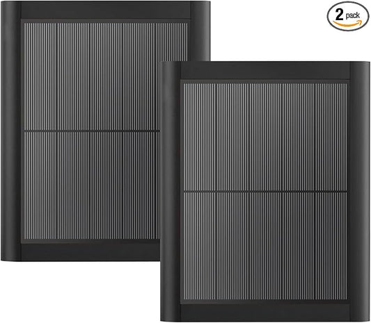 Ring Solar Panel(2nd Generation), 5W Ring Solar Panel Charger with Mount for Stick Up Camera & Pro, Spotlight Plus & Pro, Stick Up Cam Battery, Spotlight Cam Battery (2 Pack Black) by Unknown