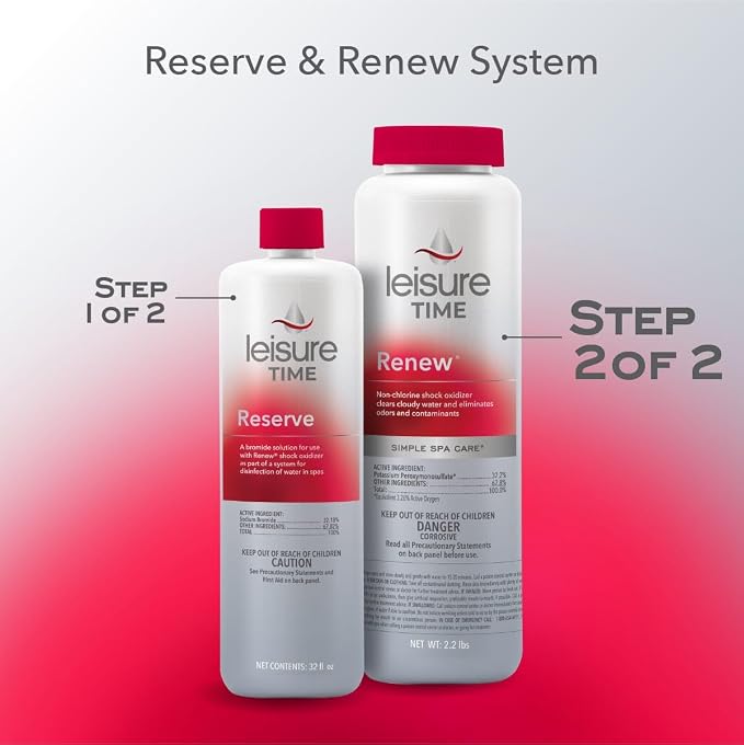 Leisure Time RENU2 Renew Non-Chlorine Shock Treatment, Non-Chlorine Oxidizer for Hot Tubs and Spas, Restores Water Clarity and Freshness, Gentle on Skin, 2.2 lbs - Image 3