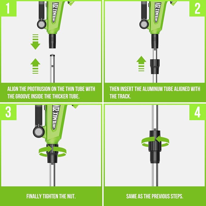 VARSK 12 Inch 20V Cordless Weed Wacker with Automatic Line Feed, 2 in 1 String Trimmer and Edger, Includes 2 X 2.0Ah Batteries/1 X Charger/6 X Replacement Spools, Weed Eater for Lawn, Garden, etc - Image 8