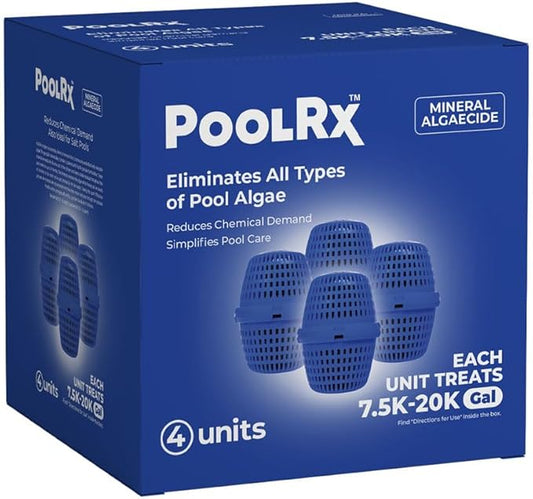 PoolRx 101003 4-Pack Blue Units Swimming Pool Algaecide, 4 Pack by Unknown