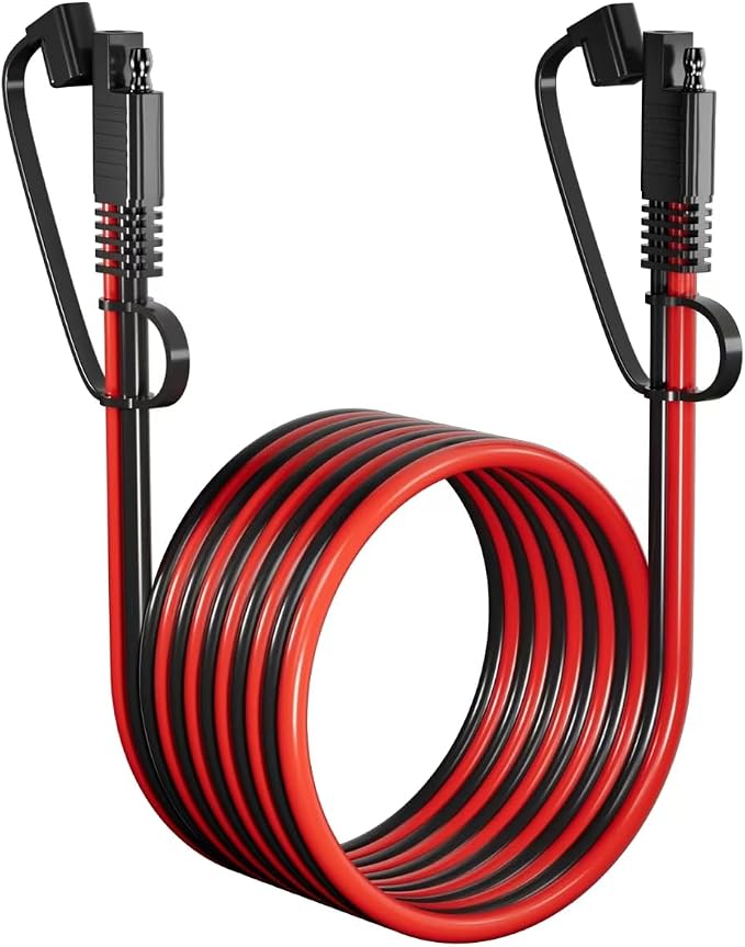 SAE Extension Cable 12AWG, SNLLMZI SAE to SAE Extension Cord DC Power Automotive Extension Cable for Solar Panels,Cars, RVs,Trucks,Boats, etc (15FT) by SNLLMZI