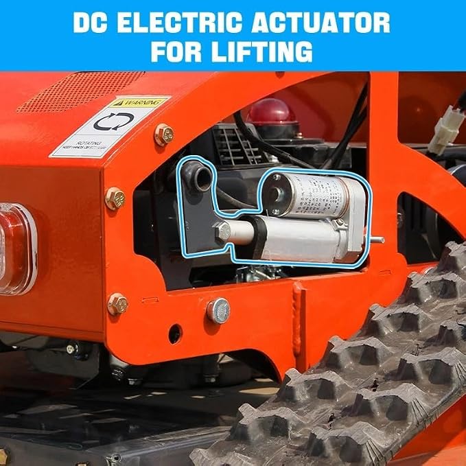 300lbs Remote Control Lawn Mower with 9Hp Four Stroke Gasoline Engine, Manganese Steel Blade, Adjustable Cutting Height and Speed, All Terrain Grass Cutter Yard Mower Remote Control (Orange) - Image 5