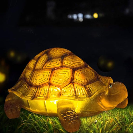 TIJNN Solar Turtle Lights Deck Decorative Lighting Statue Lawn Patio Backyard Outdoor Garden Decoration Housewarming Gift