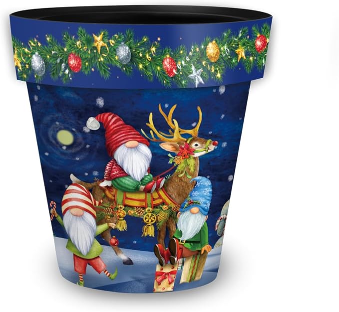 Briarwood Lane Happy Holiday Gnomes Medium Planter